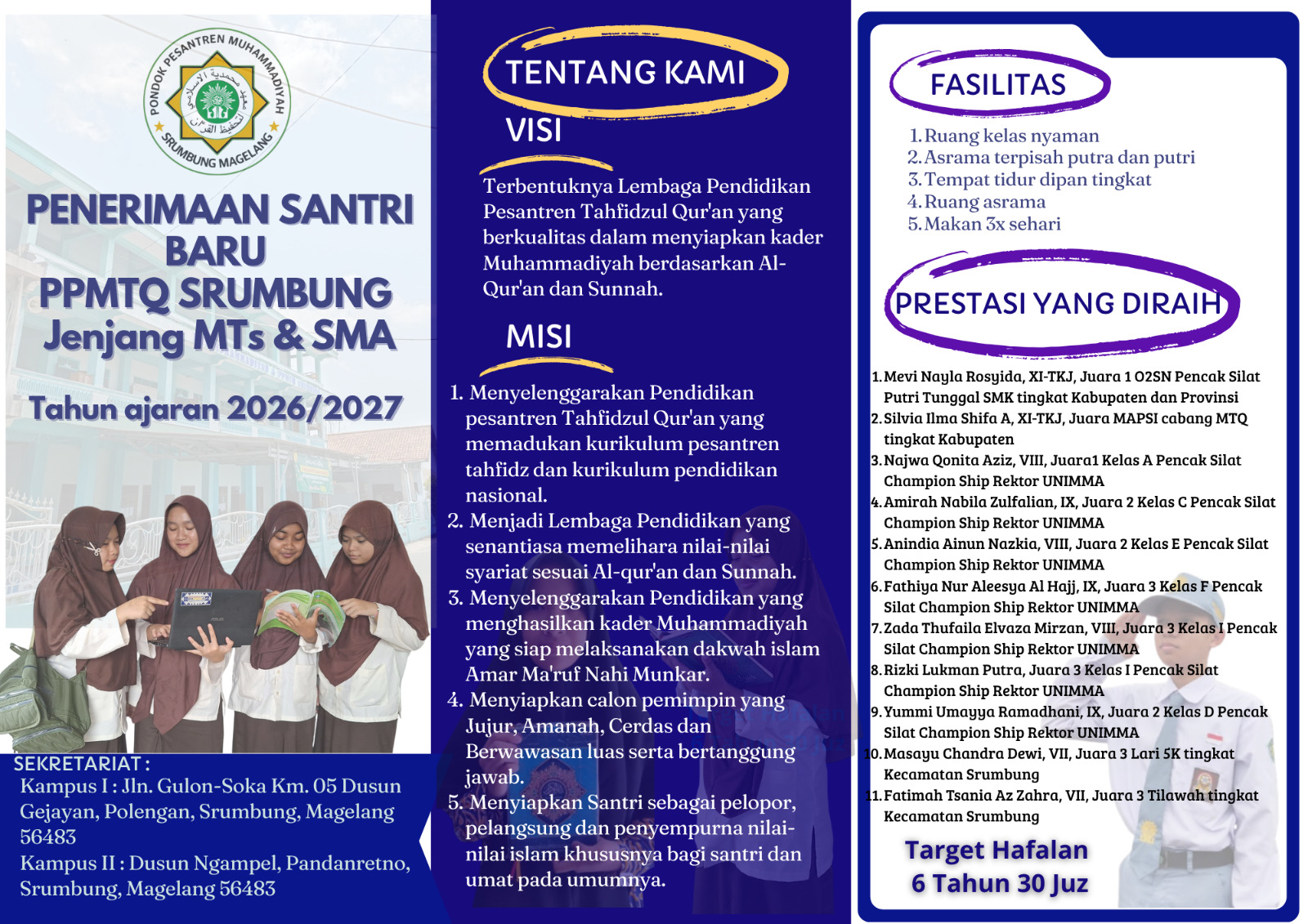 Brosur Penerimaan Peserta Didik Baru